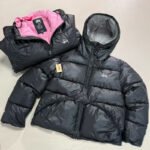 Stussy Contrast Liner Hooded Puffer Jacket Men Women Winter Warm Coat